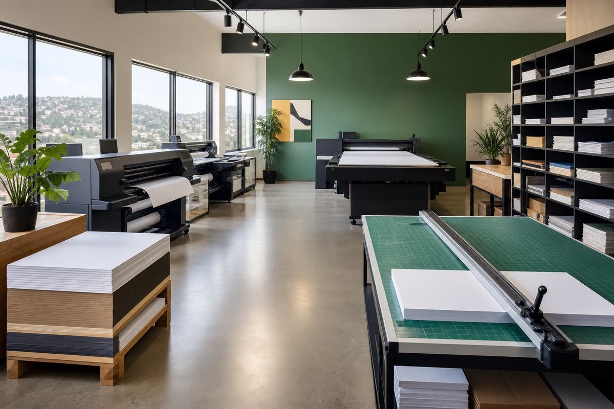 Fresh Print studio workspace in Kigali